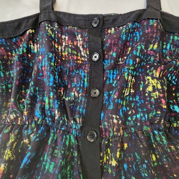 Derek Lam for Design Nation Nightshade Rio De Janeiro Peplum Splatter Top sz L - Picture 2 of 13